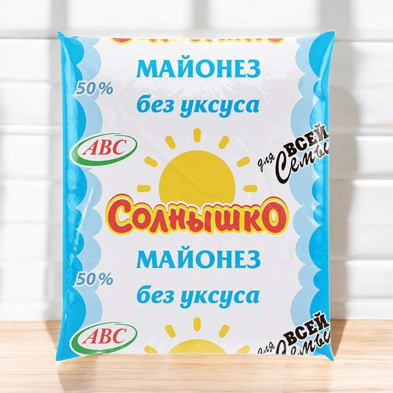 Майонез Солнышко 50% без уксуса АВС 360г м/у