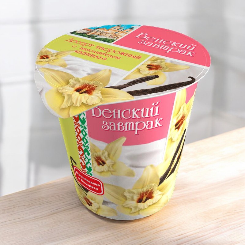 Десерт “Венский завтрак” 4% стакан 150гр ваниль с кар.