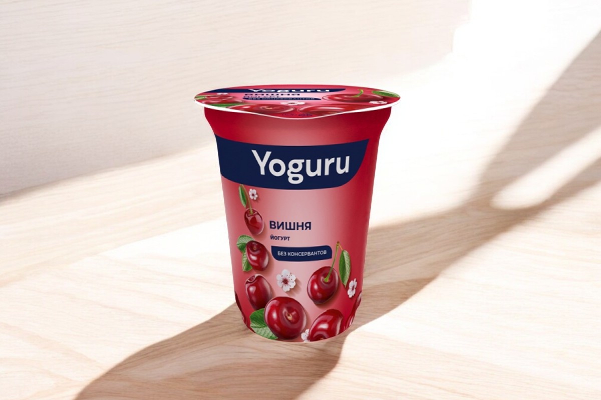 Йогурт “YOGURU” 1,5% стакан 310гр вишня “ММЗ№1”