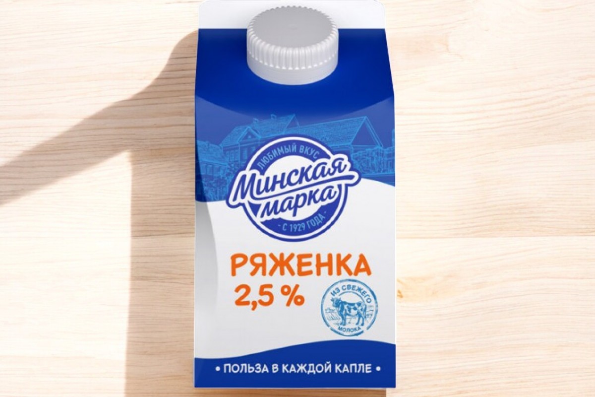 Ряженка “Минская марка” Нежность 2,5% пюр-пак 500мл