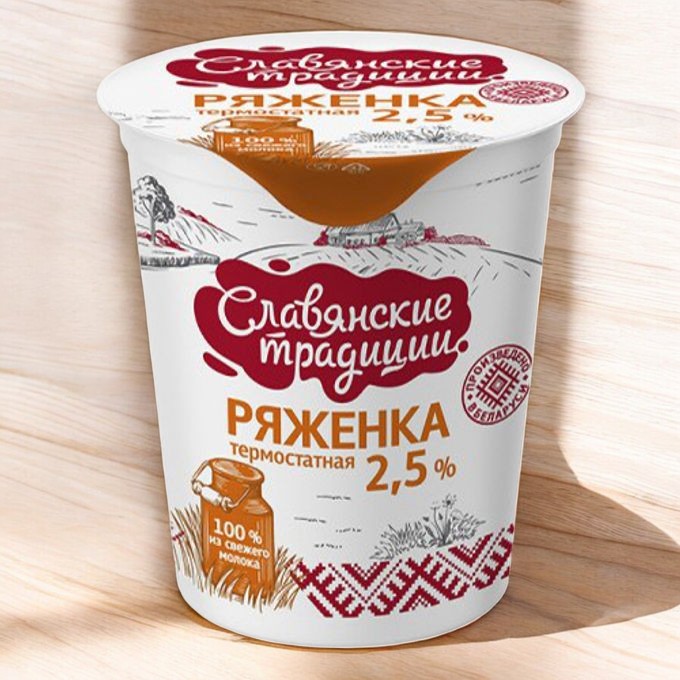 Ряженка “Нежность” 2,5% стакан 380мл