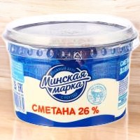 Сметана “Минская марка” 26% пласт. стакан 180гр