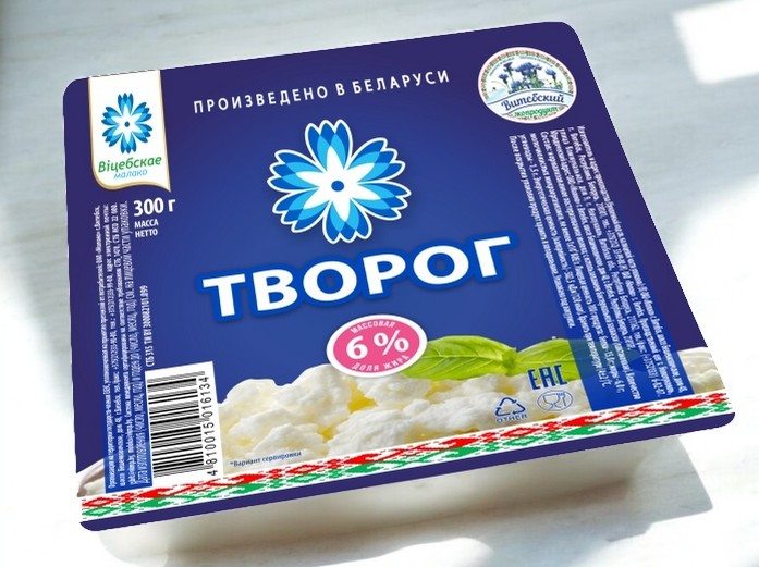 Творог “Витебск” под вакуумом 6% 300г