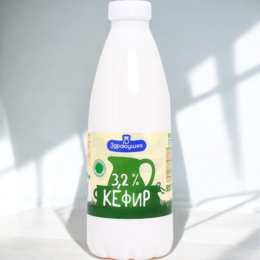 Кефир “Здравушка” 3,2% пэт-бут 930мл