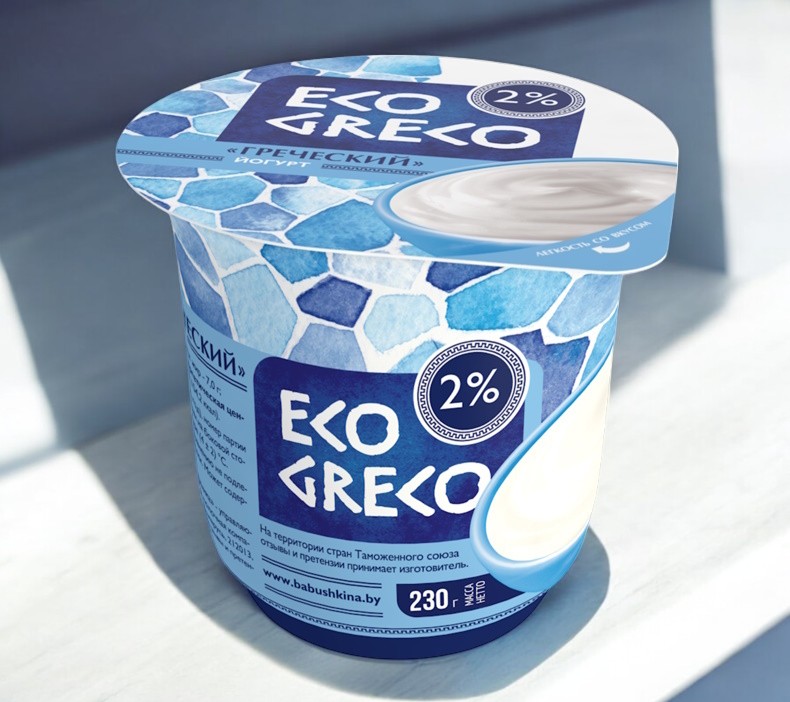 Йогурт “ECO GRECO” с повышенным содержанием белка “Греческий” 2% стакан 230г