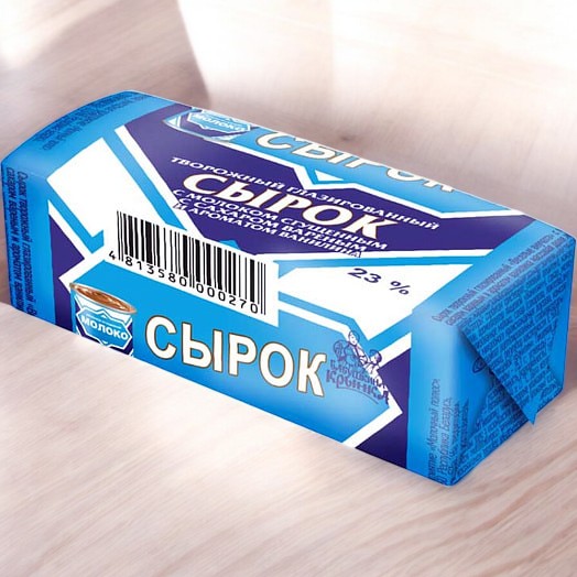 Сырок творожный глазированный”Веселые внучата”с ароматом вар.сгущенка м.д.ж.23 %, фольга 45г.