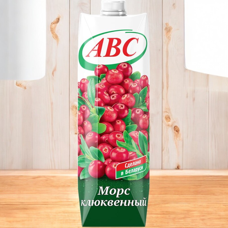 Морс “АВС” клюквенный осв.стер.1л призма