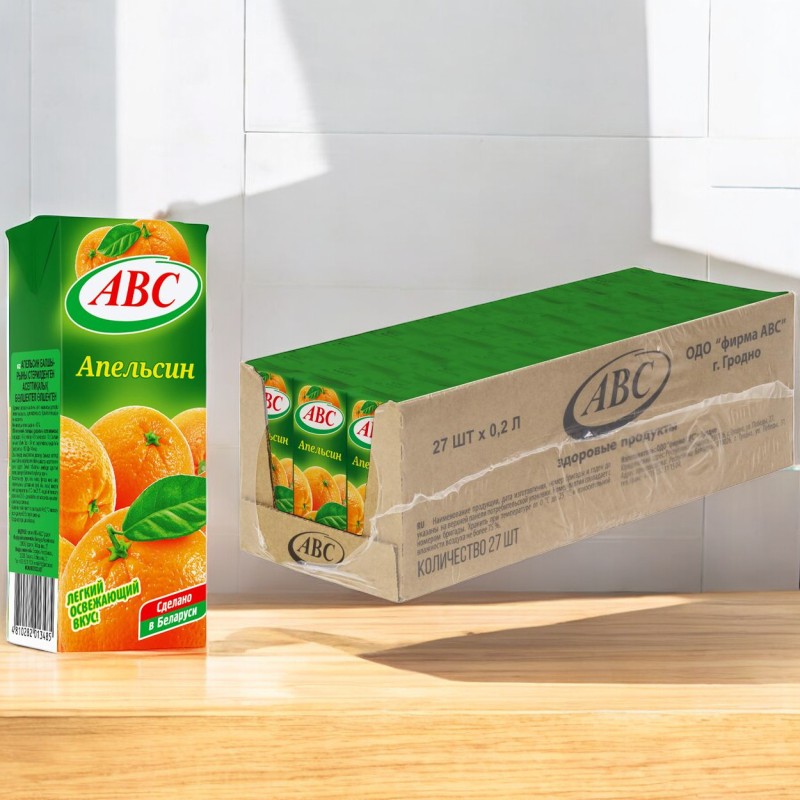 Нектар “АВС” апельсиновый 0,2л slim
