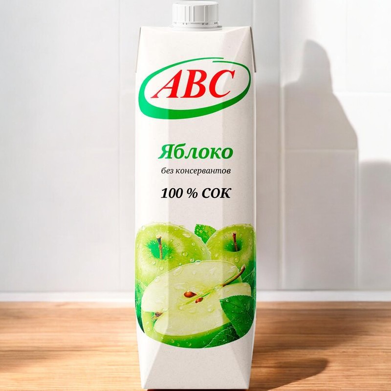 Сок “АВС” яблочный осв. 1л призма