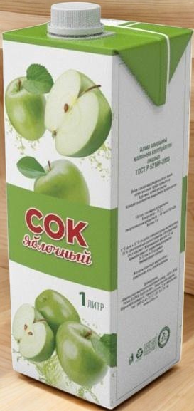 Сок “Карамыш” С/К яблочный 1л ТБА