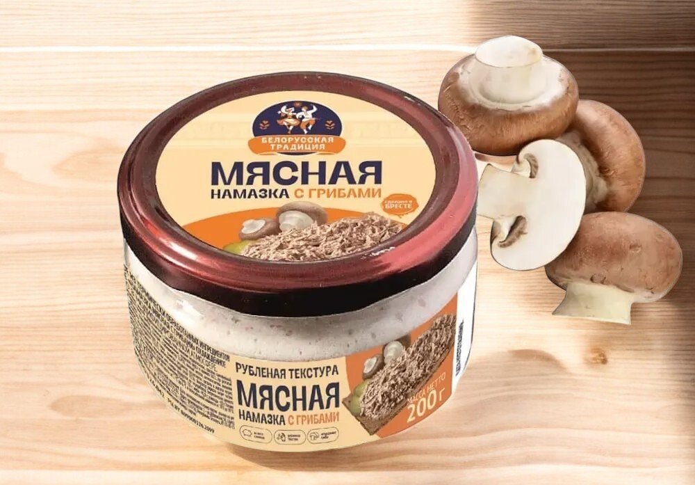 Намазка мясная с грибами стекло 200 гр Инко-фуд