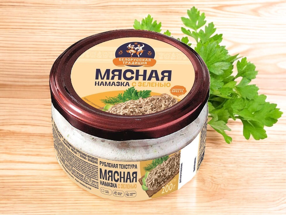 Намазка мясная с зеленью стекло 200 гр Инко-фуд