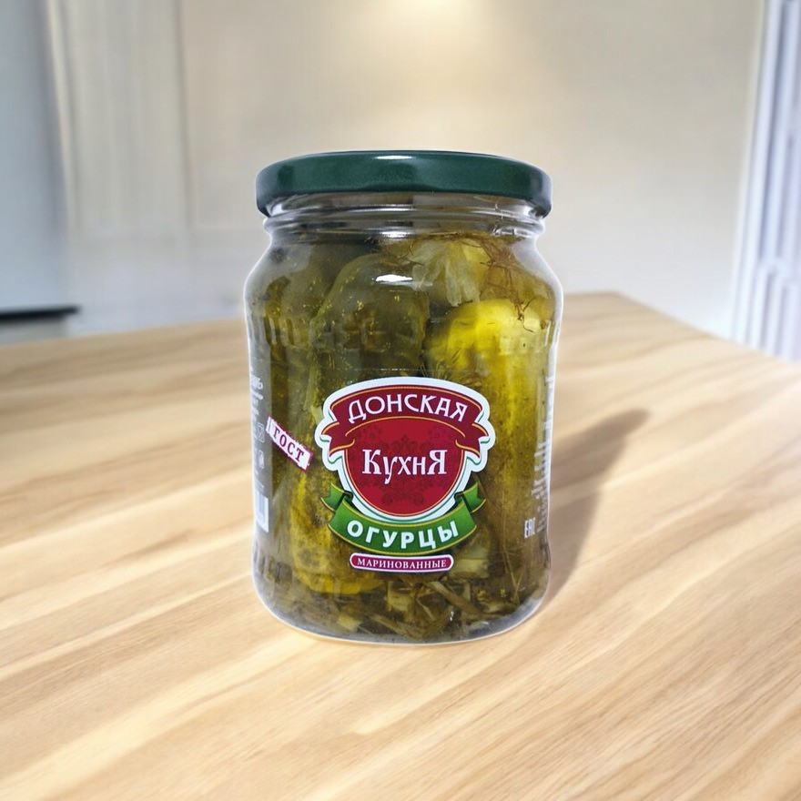 Огурцы “Донская Кухня” маринованные 670гр на лимонной кислоте