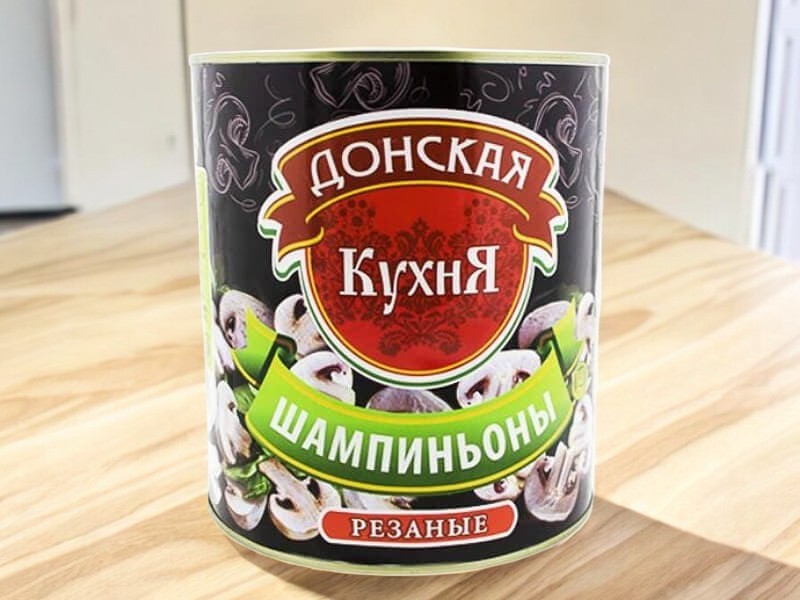 Шампиньоны резаные “Донская Кухня” 425мл