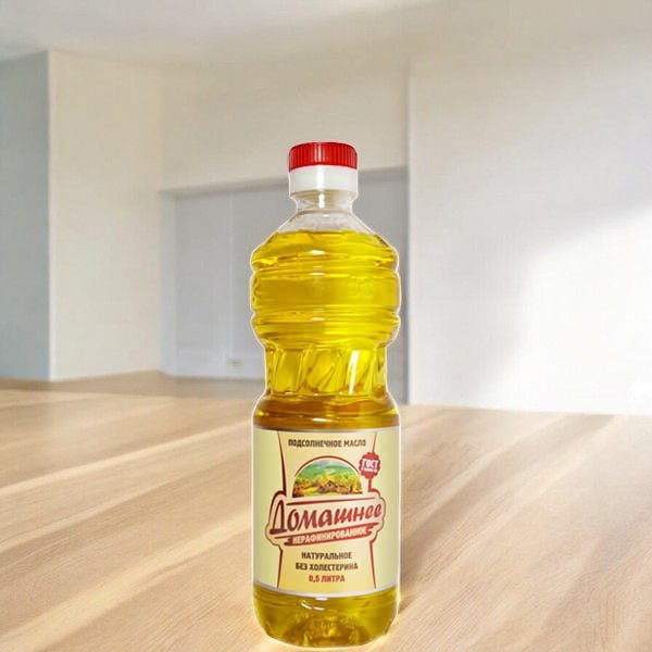 Масло подсолнечное не раф. “Домашнее” 0,5л