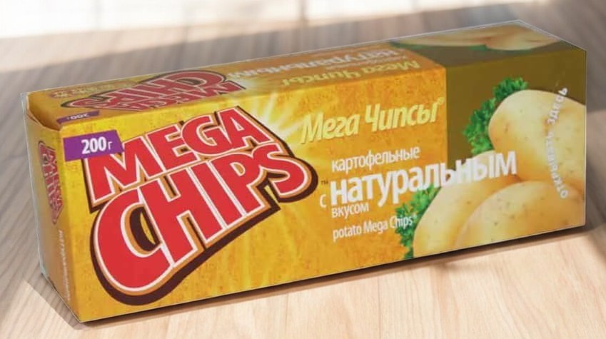 Мегачипсы картофельные с натуральным вкусом 200 г