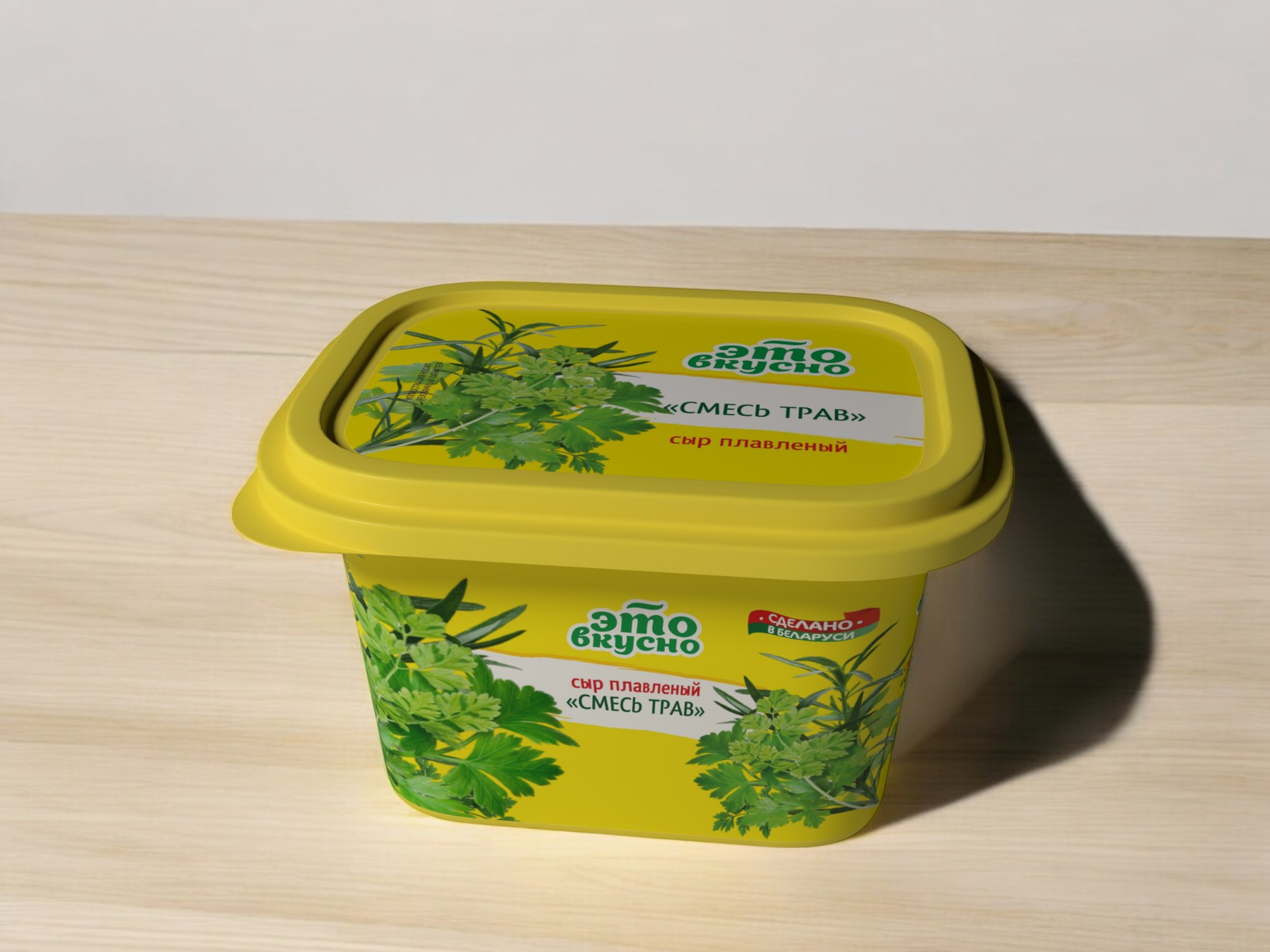 Сыр плавленый “СМЕСЬ ТРАВ” м.д.ж. 40%, стакан 320г 1*8 (ТМ “ЭТО ВКУСНО”)