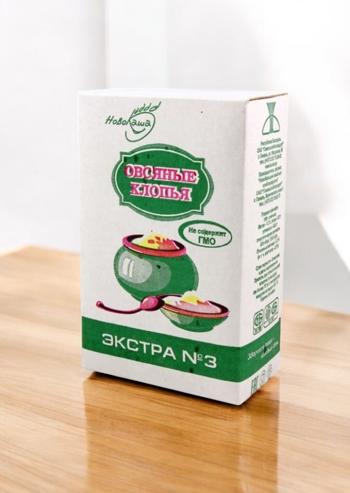 Хлопья овсяные “Экстра”№3 карт.пачк. по 0.5 кг 1*18