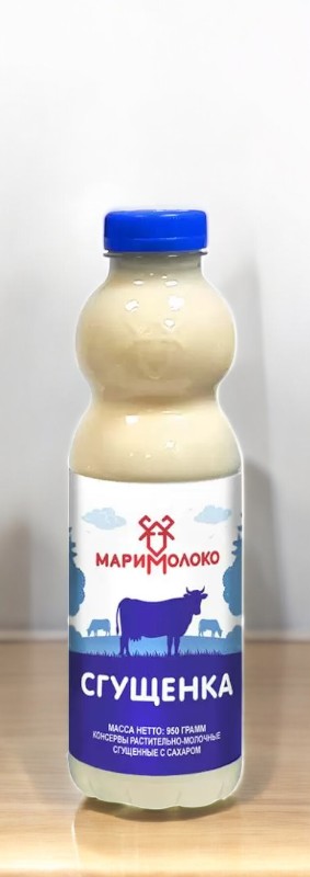 Консервы молокосодержащие сгущеные с сахаром “Сгущенка с сахаром” ПЭТ-бутылка 950г 1*15