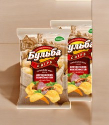 Чипсы из сырого картофеля “Бульба chips” 150 г со вкусом деревенских копченостей 1*16