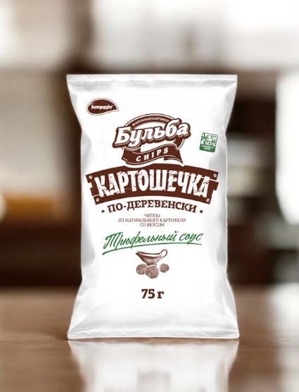 Чипсы из сырого картофеля “Картошечка” со вкусом трюфельного соуса 75г 1*16