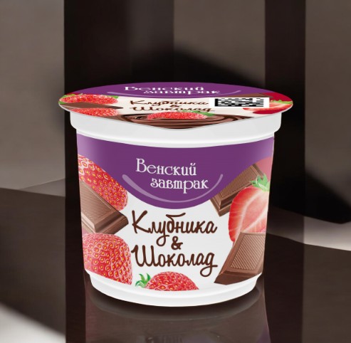 Десерт “Венский завтрак” 4% стакан 150гр клубника с шок. 1*10