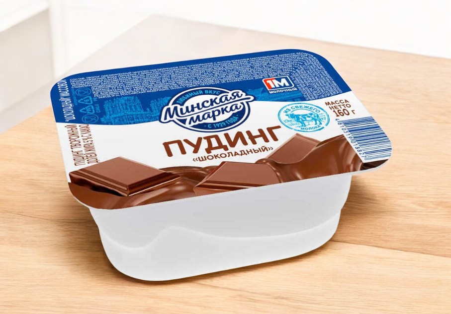 Пудинг творожный “Шоколадный”  5% какао 160гр 1*16 ТМ Минская марка