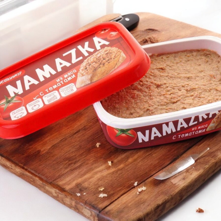 НАМАЗКА с томатами изд мясораст вар. 150г газ Брестский МК/24шт