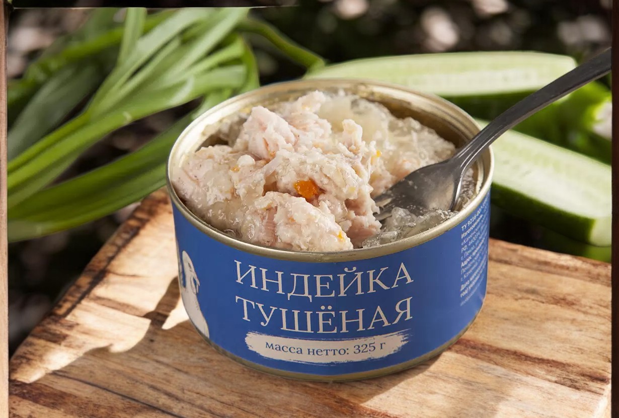 Индейка тушеная  ГОСТ 0,325 литография с/к (1х12)