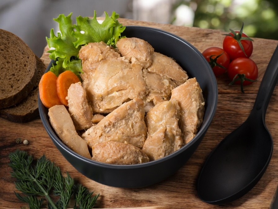 Мясо цыпленка в собственном соку 0,325 ГОСТ с/к (1х24)