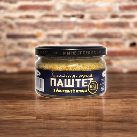 Паштет из домашней птицы ГОСТ стекло 0,200/6шт
