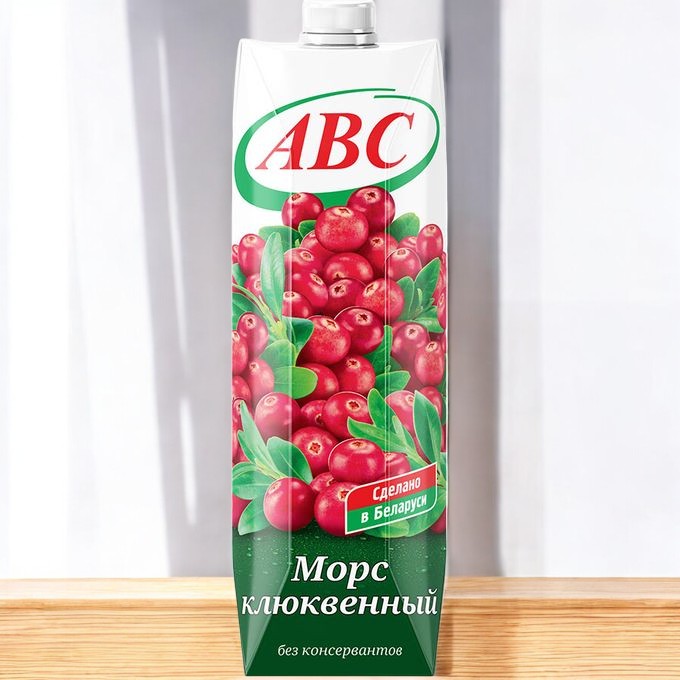МОРС/1,0 Л/Клюквенный осветленный стерилизованный АВС 1л (г.Гродно)/12шт (М)