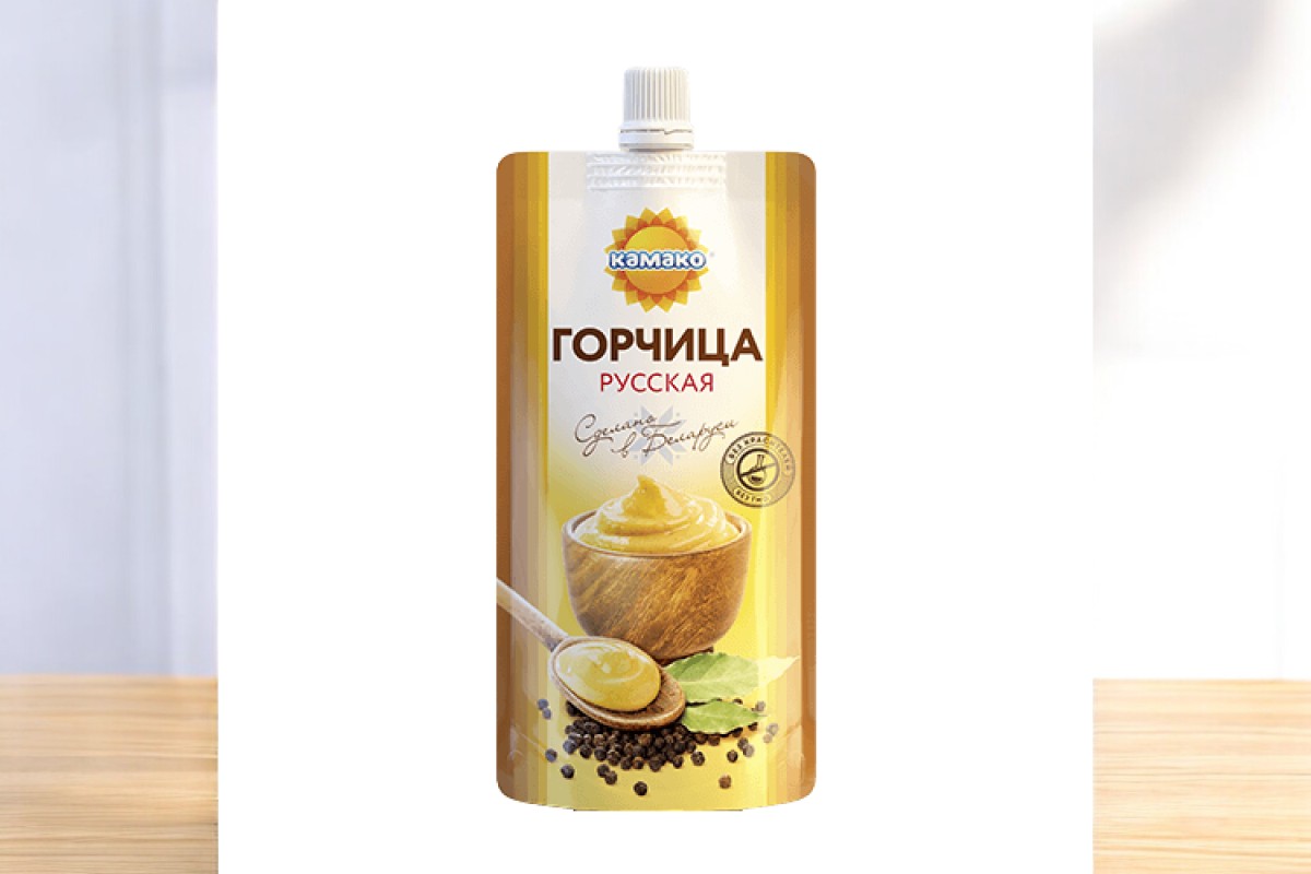 Горчица пищевая “Русская” т.з. “КАМАКО” Дой-Пак 180 г/15 ШТ