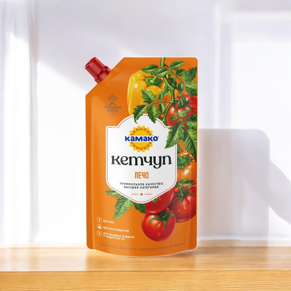 Кетчуп “Лечо” категория “Высшая” НЕСТЕРИЛИЗОВАННЫЙ т.з. “КАМАКО”  Дой-Пак 270 г/18 ШТ