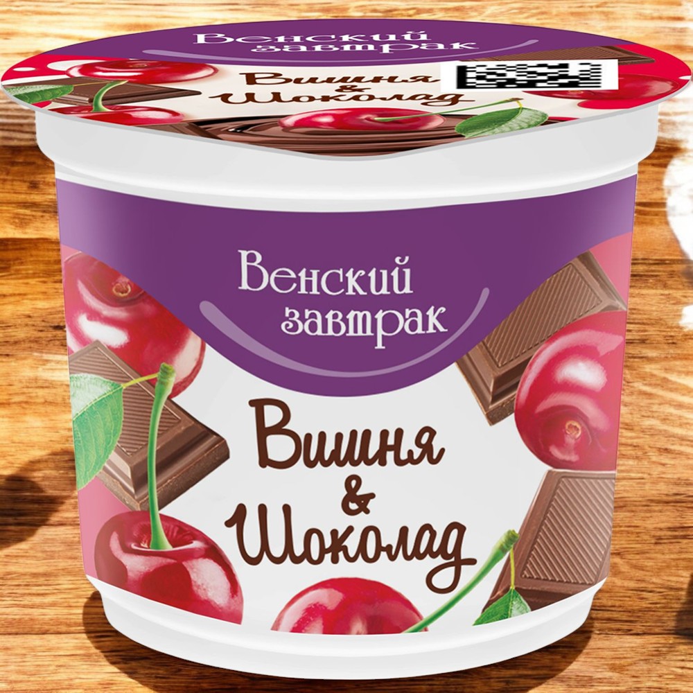 Десерт “Венский завтрак” 4,0% стакан 150 г вишня с шок./10шт БЗМЖ (н)