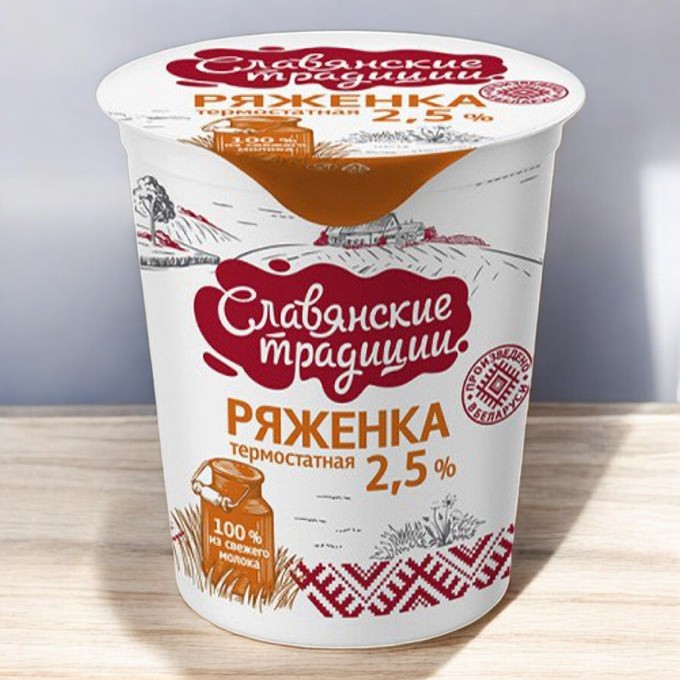 Ряженка “Нежность” 2,5% стакан 380 г термостатная/12шт БЗМЖ (М)