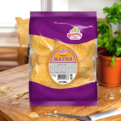 печенье КР затяжное мария 0,300*1шт! ПОШТУЧНО! (12 шт  в корб. )  3  50