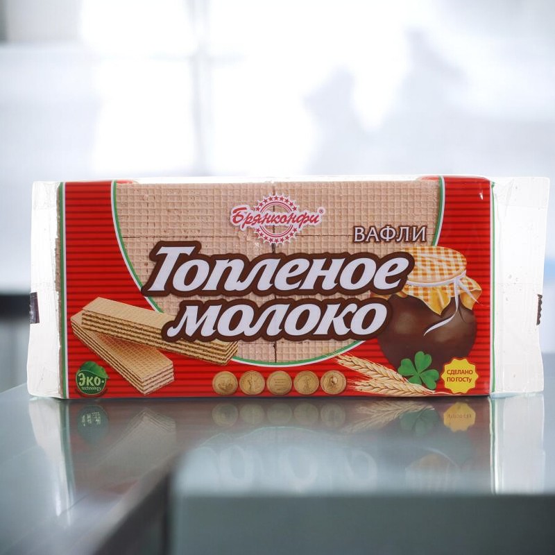 вафли БК топленое молоко 0,190*1шт! ПОШТУЧНО! (17 шт  в корб. )***