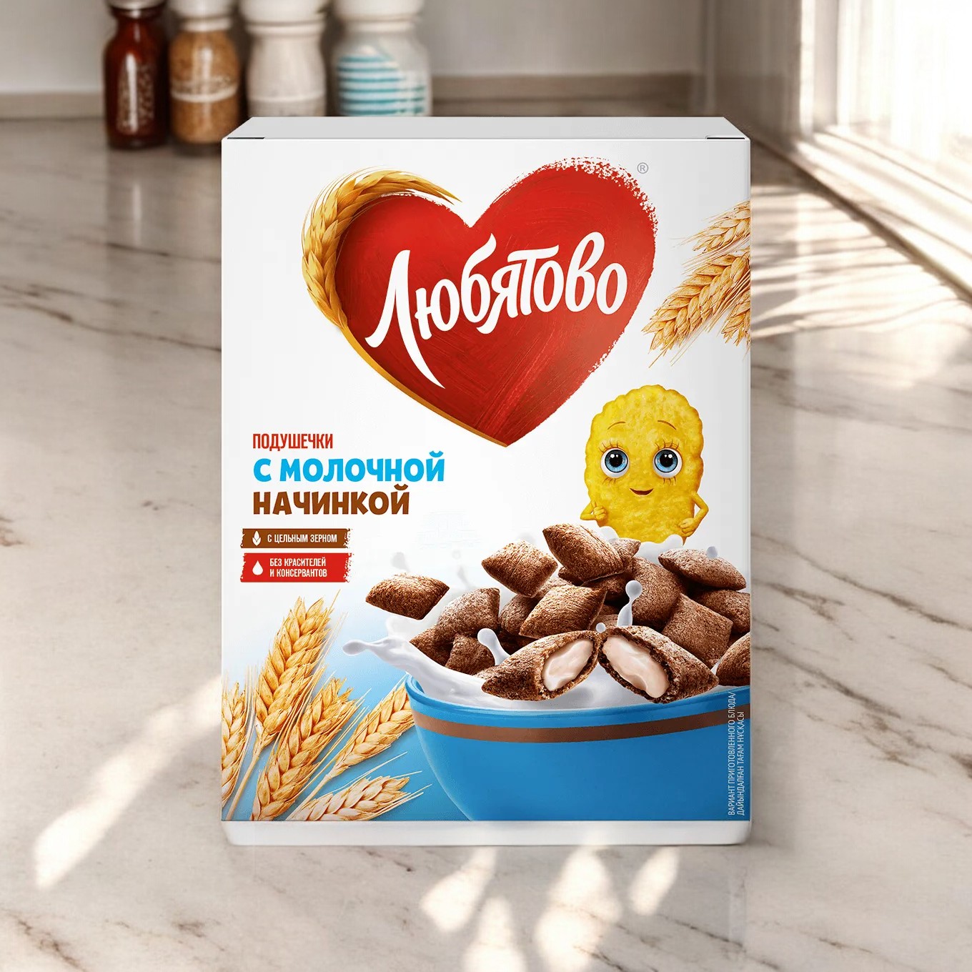 подушечки ВО с молочной начинкой 0,220гр  ПОШТУЧНО! ( 9 шт. в коробке)