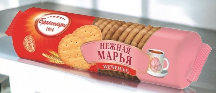 печенье БК марья нежная 0,180*1шт! ПОШТУЧНО! (20 шт  в корб. )