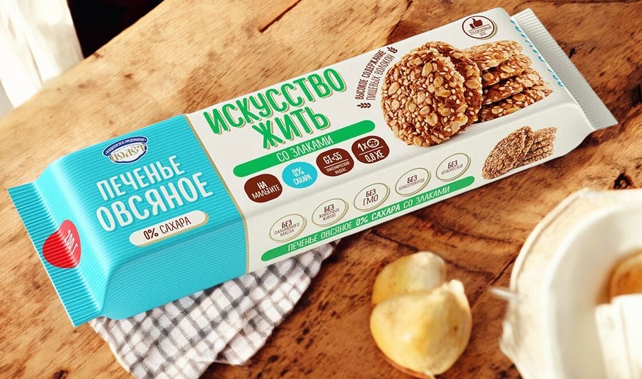 печенье Полет овсяное “Искусство жить” со злаками на мальтите 0,200гр  ПОШТУЧНО! (16 шт  в корб. )