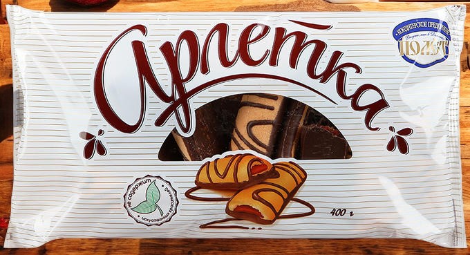печенье Полет сдобное арлетка с нач. декор.темной глазурью 0,400*1шт! ПОШТУЧНО! (12 шт  в корб. )