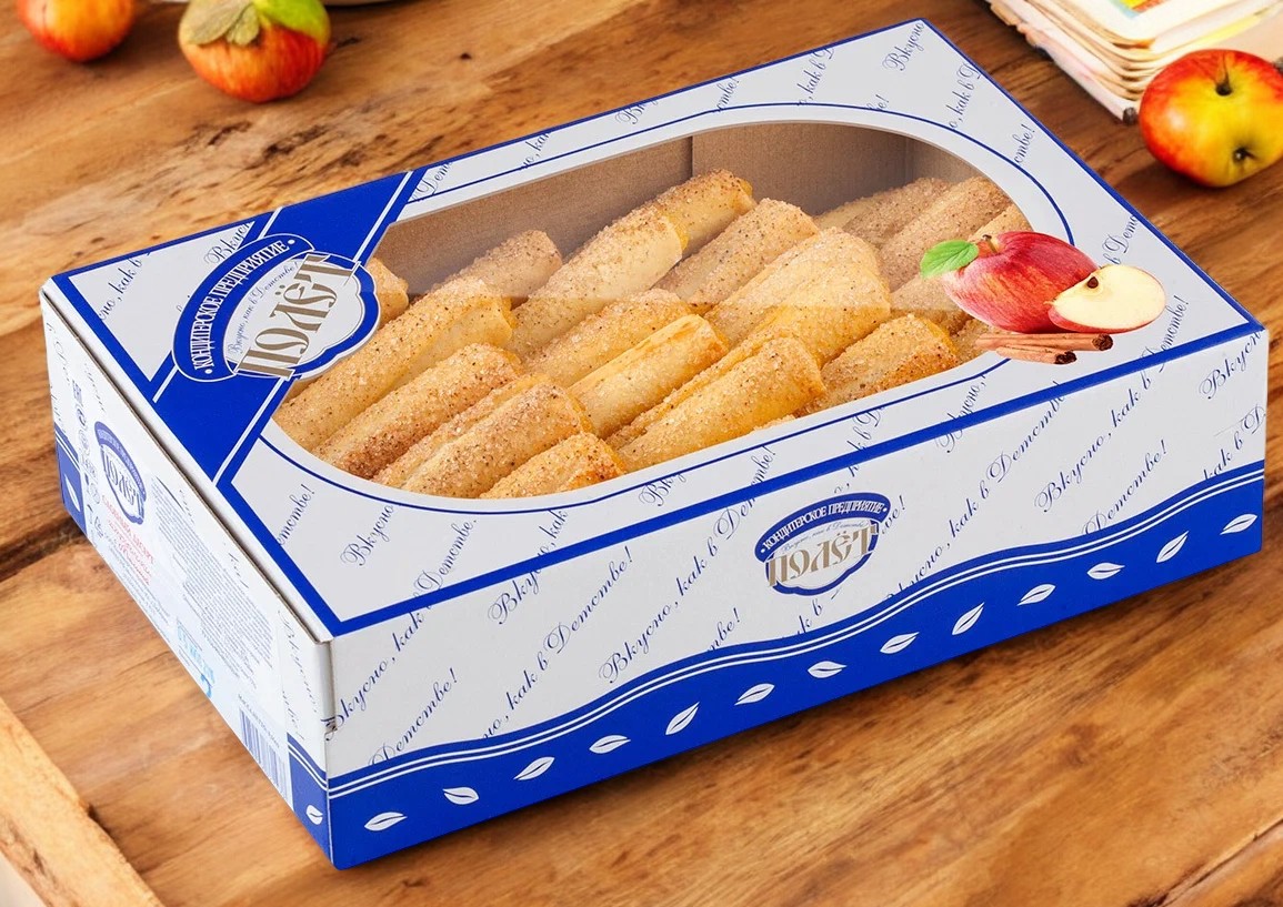 печенье Полет слоёный десерт лимоньерки с яблоком и корицей 0,500гр