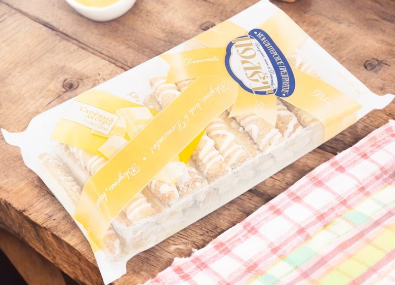 печенье Полет слоёный десерт с белой глазурью 0,250*1шт! ПОШТУЧНО! (12шт  в корб. )