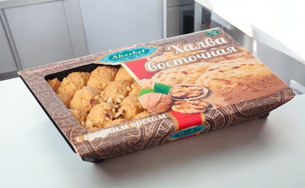 халва Щ арахисовая с грецким орехом 0,300гр (33шт. в кор)