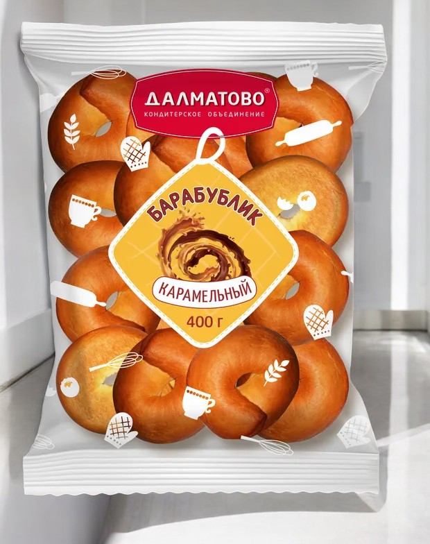 изделие х/б бараночное ДЛ барабублик карамельный 0,400*1шт! ПОШТУЧНО! (8 шт  в корб. )  РП09