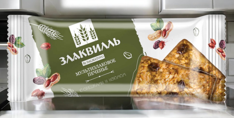 печенье ДЛ злаквилль мультизлак. с орешками и изюмом  0,160*1шт! ПОШТУЧНО! (20 шт  в корб. )  ПФ27