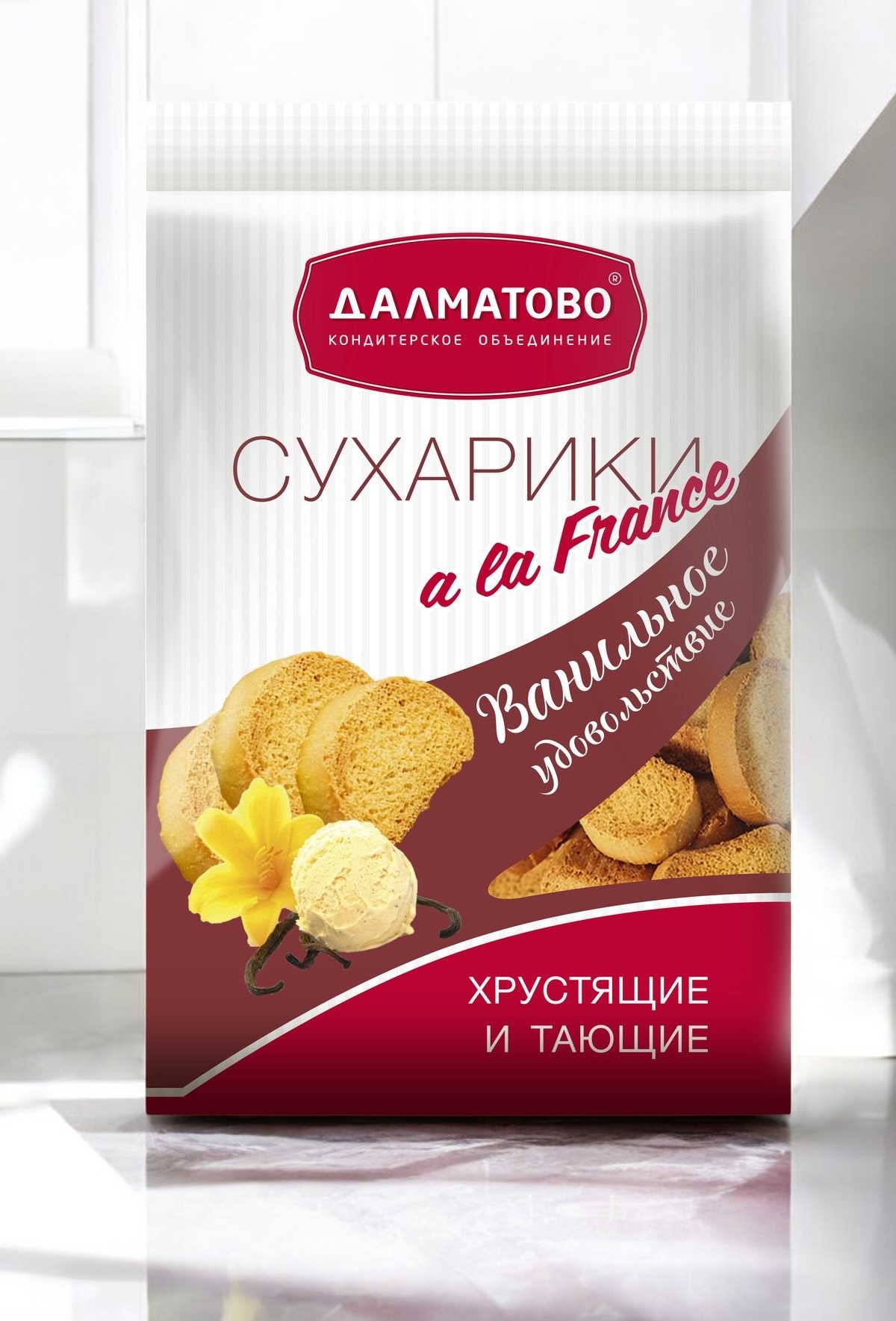 сухарики ДЛ далматовские ванильные 0,200гр*1шт! ПОШТУЧНО! (15 шт  в корб. )   СФ09
