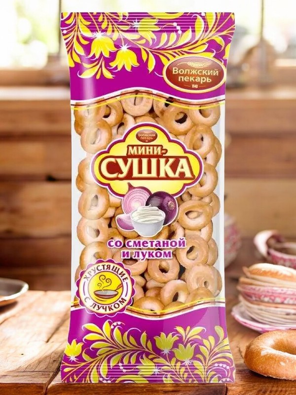 сушки ТВ мини лук сметана 180гр ПОШТУЧНО! (20 шт в корб. )