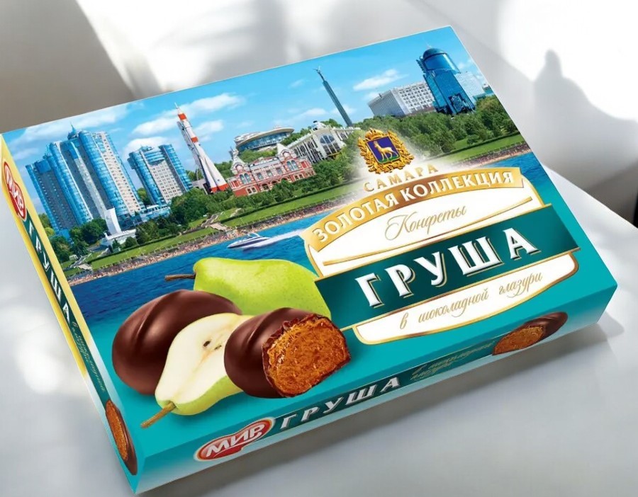 наборы СМ груша в шоколадной глазури 0,160*1шт! поштучно! (12 шт  в корб. )